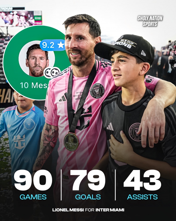 开云体育登录-撑起队史！迈阿密队史射手榜：梅西90场79球遥遥领先，苏牙第二